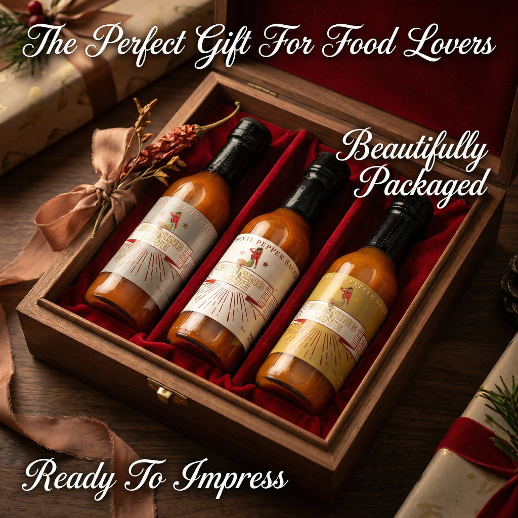 Hot Sauce 3-Pack Gift Set - Original, Habanero & Sweet Heat | Small Batch Restaurant Made | Lady May