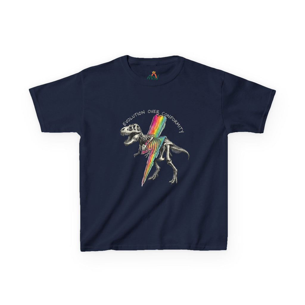 Evolution Over Conformity Dinosaur Skeleton Kids genetic difference tee Tee