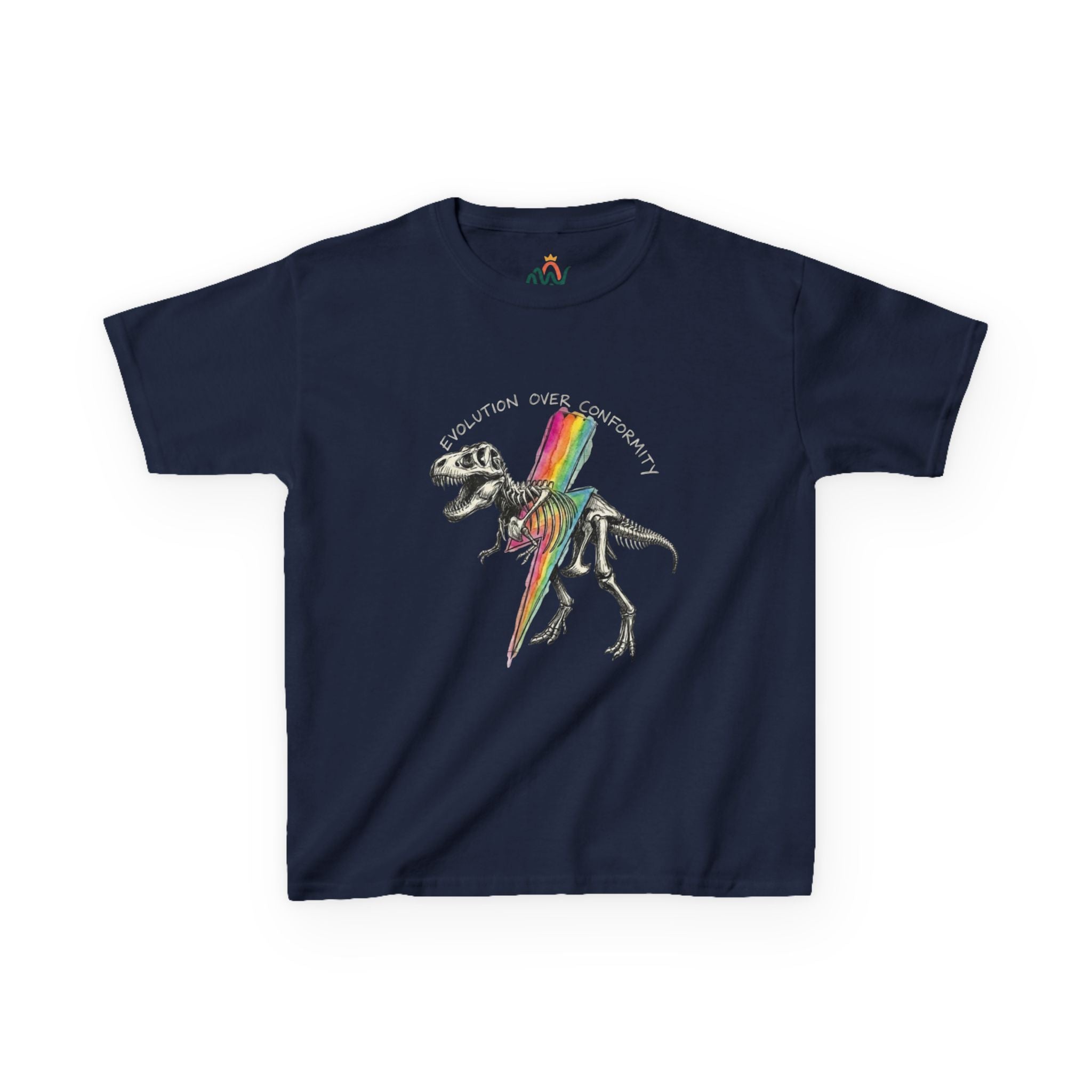 Evolution Over Conformity Dinosaur Skeleton Kids genetic difference tee Tee