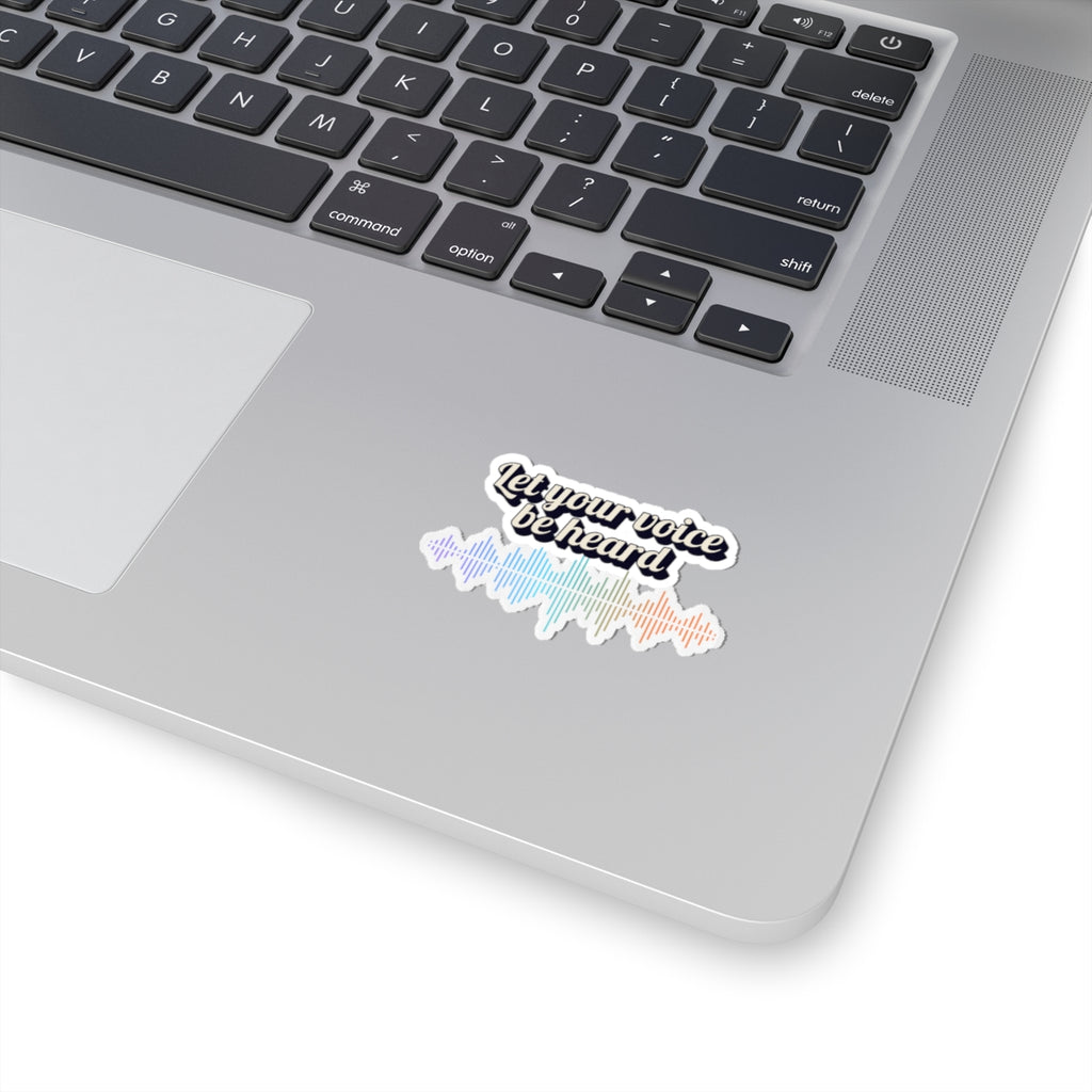Let Your Voice Be Heard Soundwave Kiss-Cut Sticker