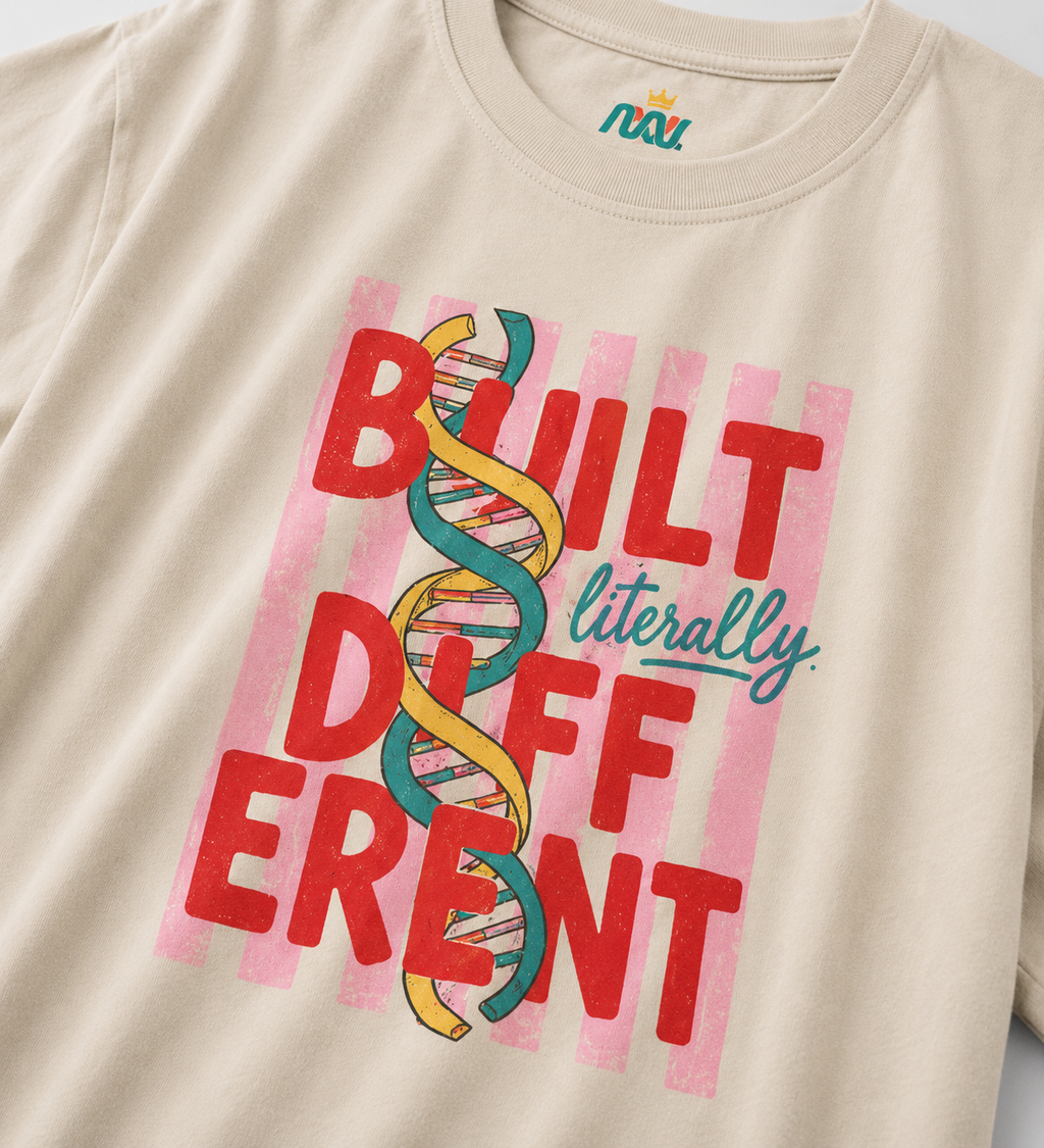 Built Literally Different DNA Tee- Rare Genetic Tee