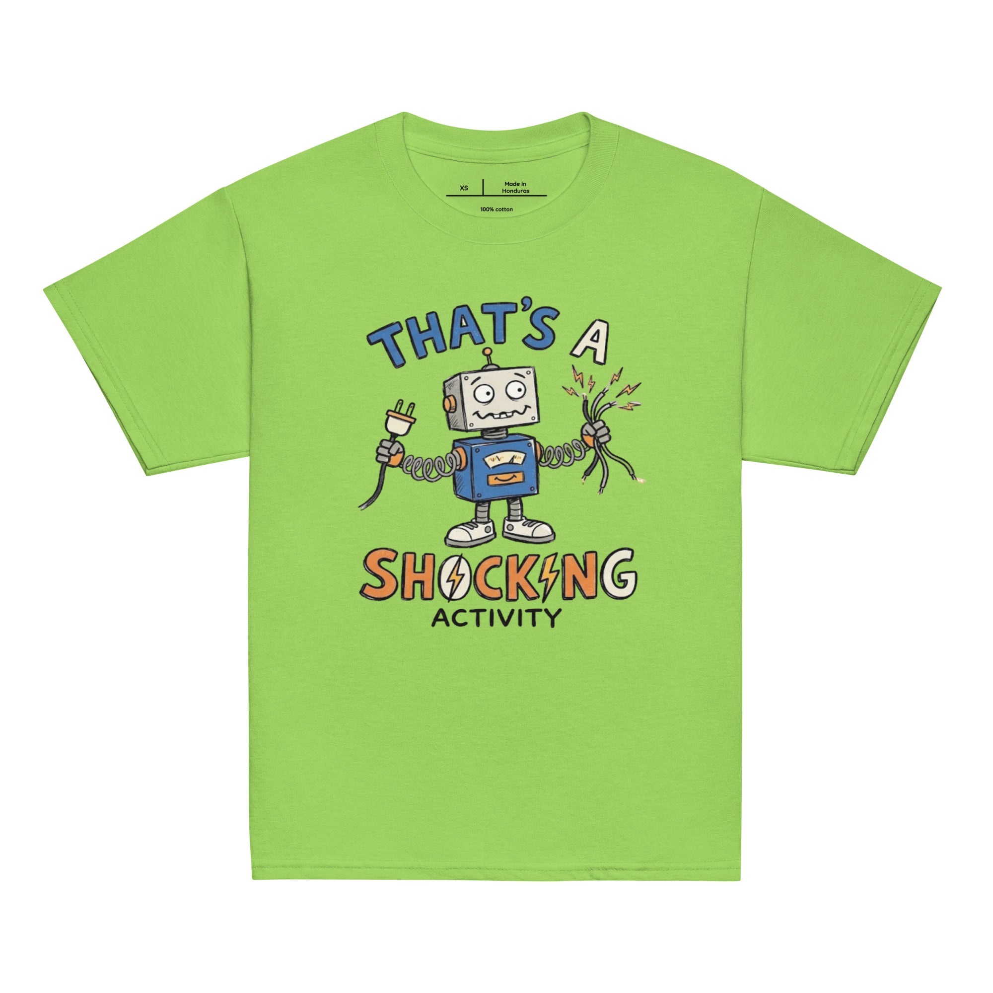 Product mockup of robot tee