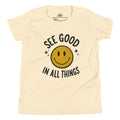 Product mockup of see the good Tee