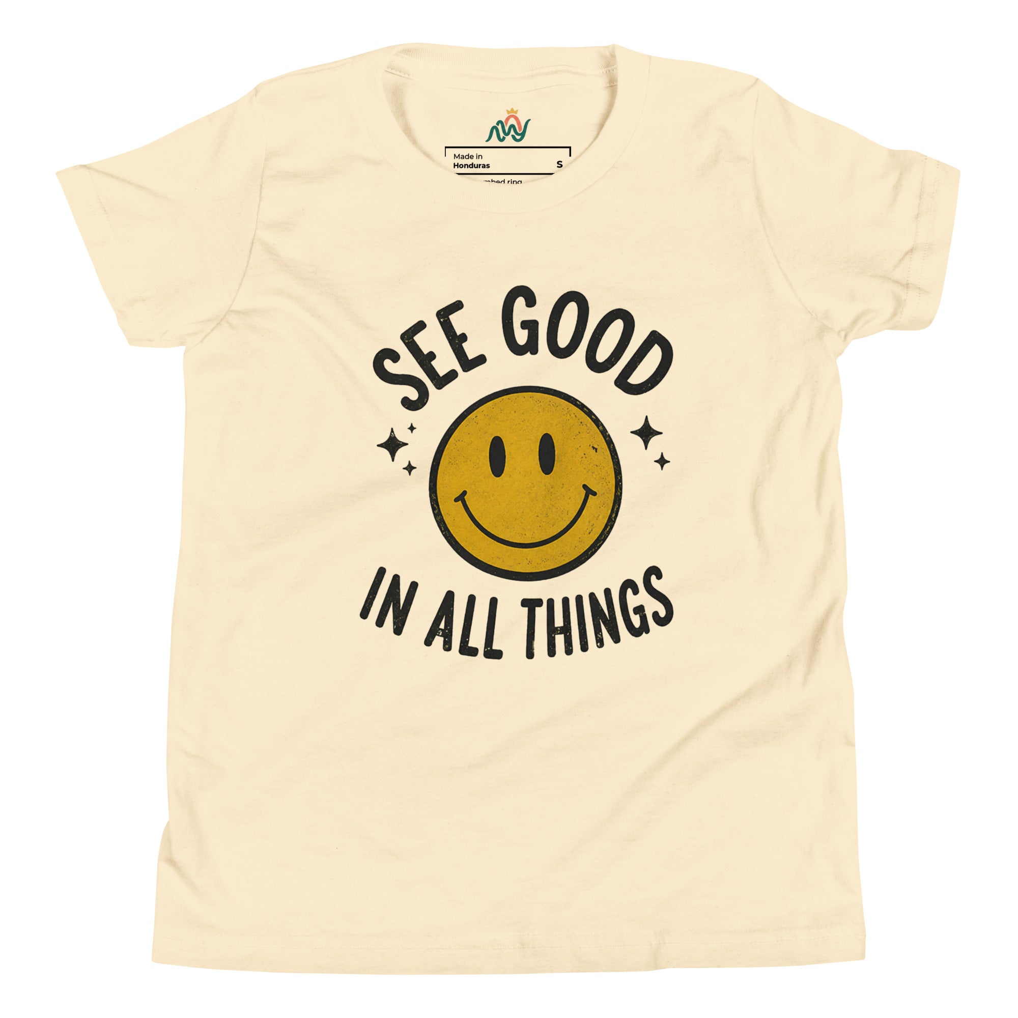 Product mockup of see the good Tee