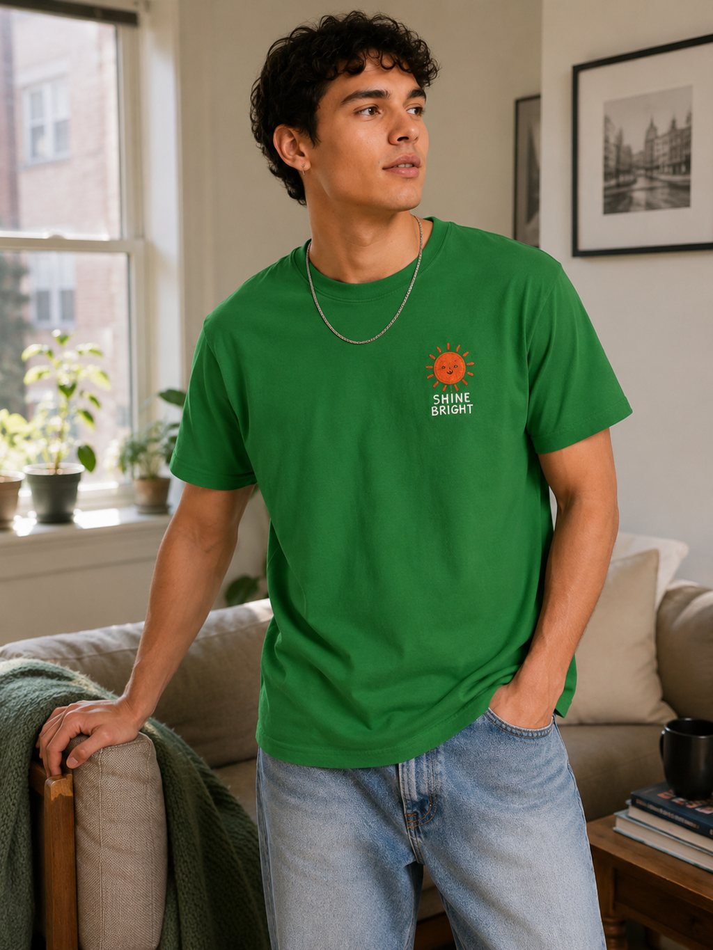 Shine Bright Tee- Embroidered